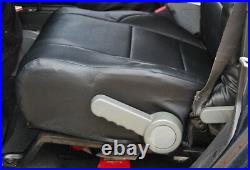 Jeep Wrangler Jk 2008-2010 4doors Black S. Leather Custom Front&rear Seat Covers