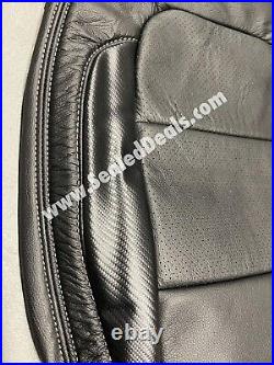 Katzkin Chevy Silverado Crew Cab Black Leather Seat Covers Upgrade with Carbon