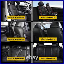 Leather Car 2/5 Seat Cover Full Set Cushion Protector For Toyota Tacoma Crew Cab