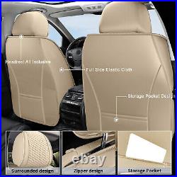 Leather Car 2/5 Seat Cover Full Set Cushion Protector For Toyota Tacoma Crew Cab