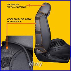 Leather Car Seat Cover For Silverado Chevy GMC 2007-2021 Sierra 1500 2500/3500HD