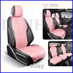 Leather Car Seat Covers Full Set For Chevrolet Silverado 1500 2500 3500HD Pickup