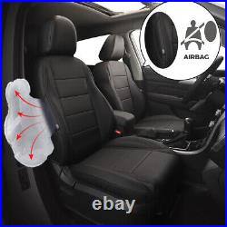 Leather Front Rear Seat Covers Custom fit for Honda CR-V 2017-2021 Black