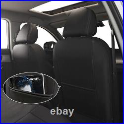 Leather Front Rear Seat Covers Custom fit for Honda CR-V 2017-2021 Black