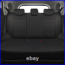 Leather Front Rear Seat Covers Custom fit for Honda CR-V 2017-2021 Black