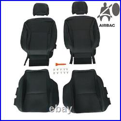 Leather Front Seat Covers Black Custom Fit Honda Accord 2013 2014 2015 2016 2017
