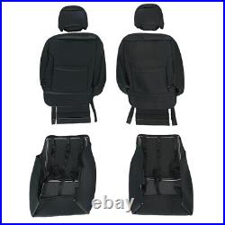 Leather Front Seat Covers Black Custom Fit Honda Accord 2013 2014 2015 2016 2017