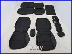 Leather Seat Covers Fits 2011-2013 Kia Forte 5 Hatchback Black TN37 CLOSEOUT