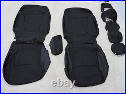 Leather Seat Covers Fits 2011-2013 Kia Forte 5 Hatchback Black TN37 CLOSEOUT