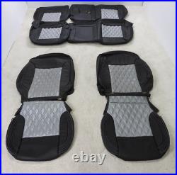 Leather Seat Covers Fits 2014-2018 Chevy Silverado LT Crew Cab Diamond SA150
