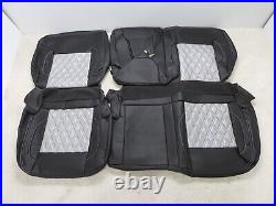 Leather Seat Covers Fits 2014-2018 Chevy Silverado LT Crew Cab Diamond SA150