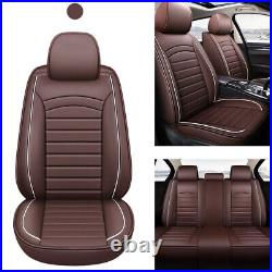 Leather Seat Covers Full Set 5 Seats Front & Rear Cushion Accessories For TOYOTA