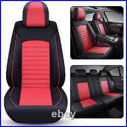 Leather Seat Covers Protector Front Rear Full Set Cushion 2/5-Seaters For Toyota