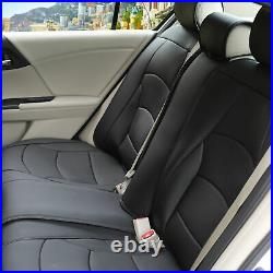 Leatherette Seat Covers Sedan Rear Split Bench Cover Black Sedan