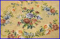 Lindhorst Tapestry Edelfrau Needlepoint Floral Flowers German Bench Seat Cover