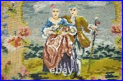 Lindhorst Tapestry Edelfrau Needlepoint Floral Flowers German Bench Seat Cover