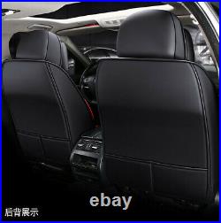 Luxury FULL SET PU Leather 5-Sits Car Seat Covers Cushion Protector Black + Red