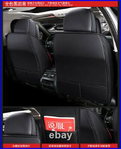 Luxury FULL SET PU Leather 5-Sits Car Seat Covers Cushion Protector Black + Red