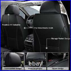Luxury Faux Leather Car Seat Cover Pad Cushion Full Set For Kia Seltos 2021-2024