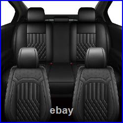 Luxury Faux Leather Car Seat Covers Full Set Cushion Pad For Audi A6 2000-2022