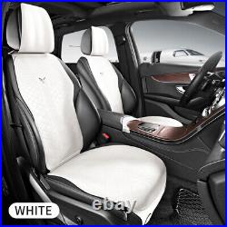 Luxury Leather Front Rear Car Seat Covers 5-Seats Cushion Full Set Universal fit