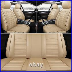 Luxury PU Leather Car Seat Covers SUV Truck Pickup Universal Cushion Full Set