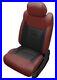 Medium Red & Black Leather Seat Covers for Toyota Tundra CrewMax Double Cab