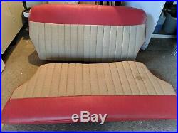 Morris Minor Rear Seat Bench And Squab Frame And Cover Red Duotone