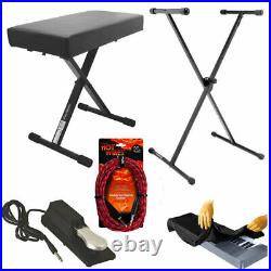 On-Stage KT7800 Keyboard Bench Seat + Keyboard Stand + Sustain Pedal & Cover