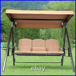 Outdoor Canopy Swing Patio Chair Lounge 3-Person Seat Hammock Porch Bench Cover