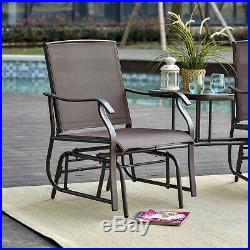 Outsunny 2 Seat Covered Outdoor Patio Swing Chair Bench with Canopy with Stand