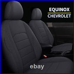 PU Leather Car Seat Cover Full Set Custom Fit Chevrolet Equinox 2018-2021 Black