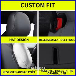 PU Leather Car Seat Cover Full Set Custom Fit Chevrolet Equinox 2018-2021 Black