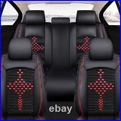 PU Leather Car Seat Cover Full Set For Ford F-150 2009-2022 Crew Cab Waterproof