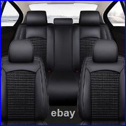 PU Leather Car Seat Covers Full Set For Ford F-150 2009-2023 Crew Cab Protectors