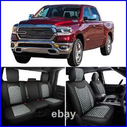 PU Leather Car Seat Covers Set 5-Seats For Dodge Ram 1500 2009-2021 2500 3500 US