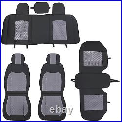 PU Leather Car Seat Covers Set 5-Seats For Dodge Ram 1500 2009-2021 2500 3500 US