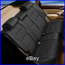 PU Leather Seat Covers For Car Rear Split Bench Cover Black For Car