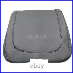 PVC Leather Console Lid Armrest Cover Bench Jump Seat Fits Dodge Ram 13-18 gray