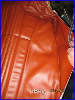Pr. NOS Fiat#Early Spider 124/2000 Mahogany/Brown Rear Back Seat Cover/Upholstery