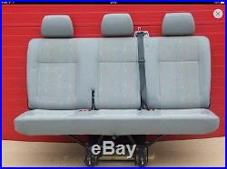 Premium Padded Vw Transporter T5 Van Seat Cover Triple Bench 120bk