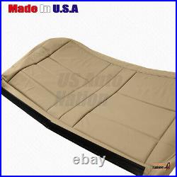 Rear 60/40 Bench Bottom Tan Leather Seat Cover For 2002 2003 2004 Ford F450 F550