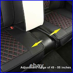 Rear Bench Car Seat Cover 5-Seater Sedans For SUVs Pickup Trucks Black And Red