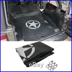 Rear Bench Seat Cover Pet Cargo Liner Dog Hammock Mat For Jeep Wrangler JK 4Door