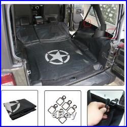 Rear Bench Seat Cover Pet Cargo Liner Dog Hammock Mat For Jeep Wrangler JK 4Door