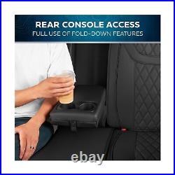 Rear Car Seat Cover Ranch Leatherette Faux Leather Black Bench Seat Cove