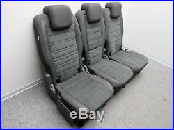 Rear Seat Bench Alcantara 3x Single Cover Second Row Highline Black VW Touran 5T