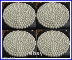 SIze 36 cm 4 mats White cushion Mat Woolen Cushion Cover Home Decor Seat pad