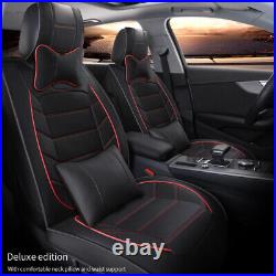 SUV Van Car Seat Cover Full Set Headrest Leather 5 Seater for Toyota RAV4 Sienna