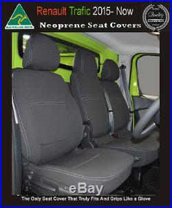 Seat Cover 15-Now Renault Trafic Van Front Bench Bucket Premium Neoprene